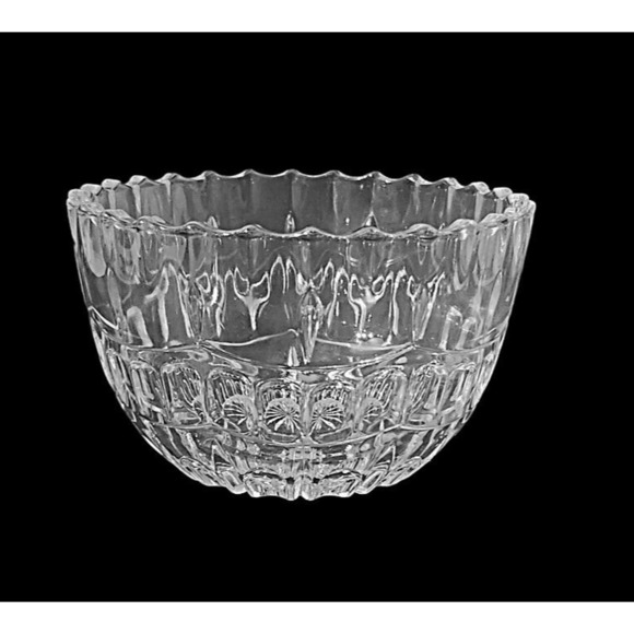 Fifth Avenue Crystal Other - Fifth Avenue VINTAGE Crystal Bowl 6" FAIRMONT Thumbprint Scalloped JAPAN